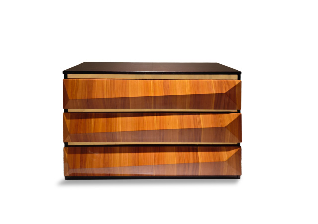 LuxuryGeometric Wooden Chest of Drawers