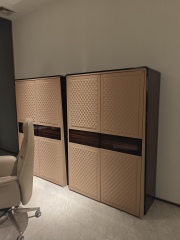 LuxuryQuilted Panel Storage Cabinet Set