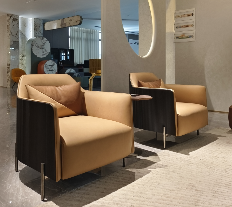 ChicTan Luxe Leather Armchair
