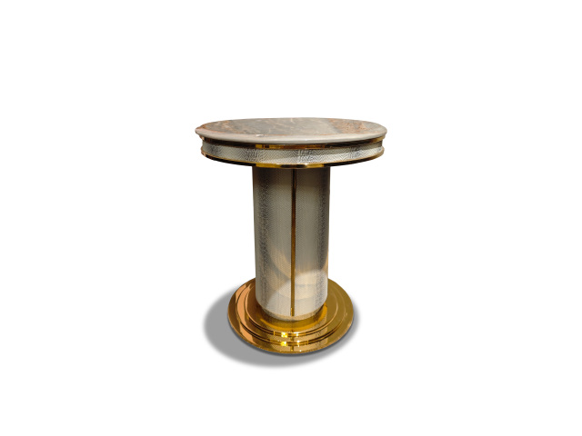 Luxury Marble - Top Gold - Accent Round Coffee Table
