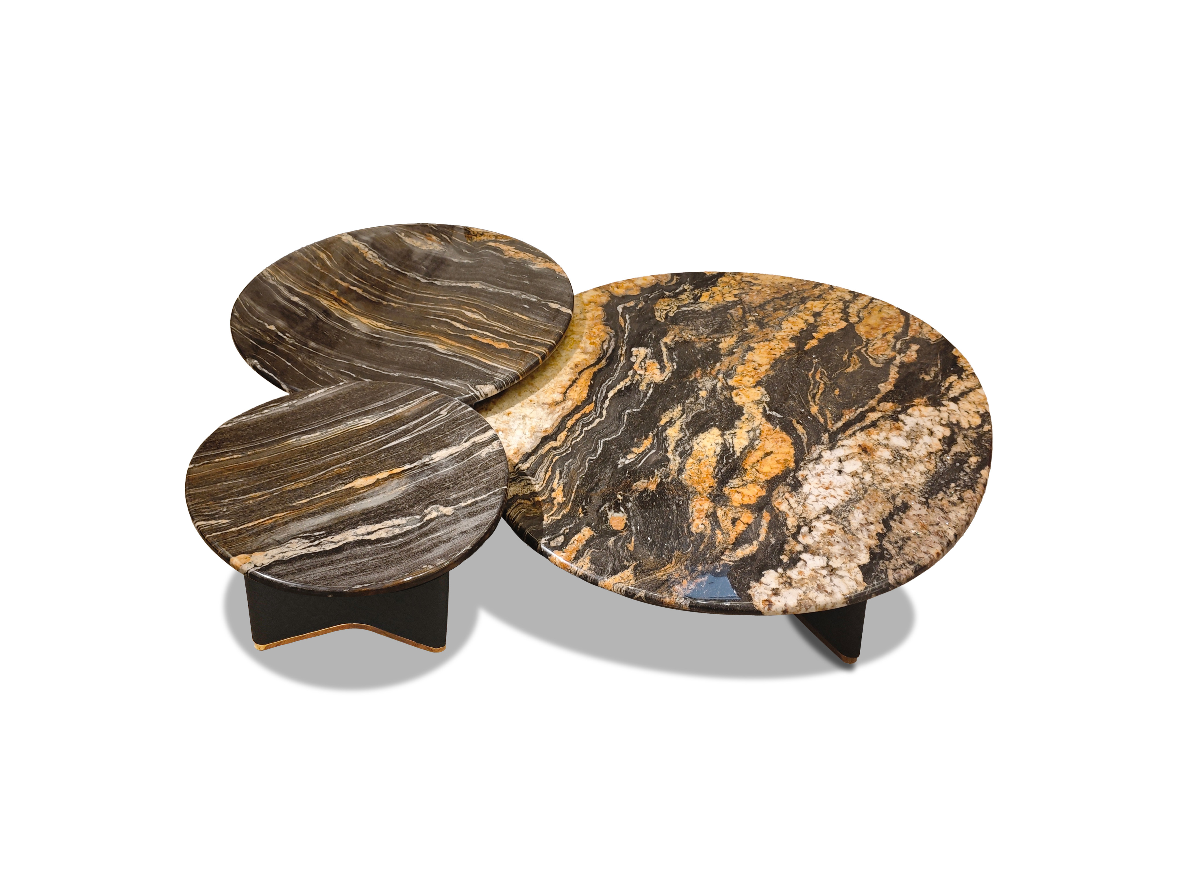Artistic Multi - Marble Nesting Coffee Tables