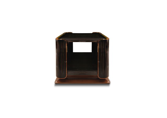 LuxGlam Rose Gold Accent Coffee Table
