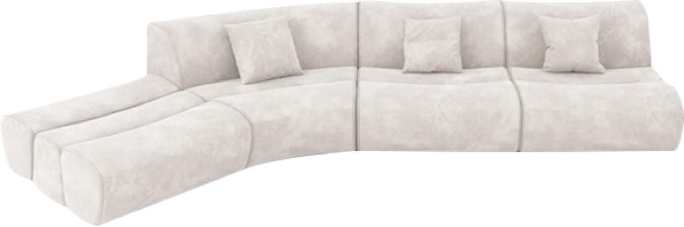 White L-shaped Corner Sectional Sofa for High-end Apartment MJ-S62