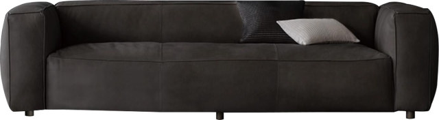 Square Envelope Arm Dark Fabric Sofa for Luxury Residence MJ-S40