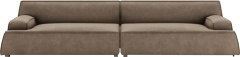 Segmented Low-profile Brown Fabric Sofa for Light Luxury Lounge MJ-S41