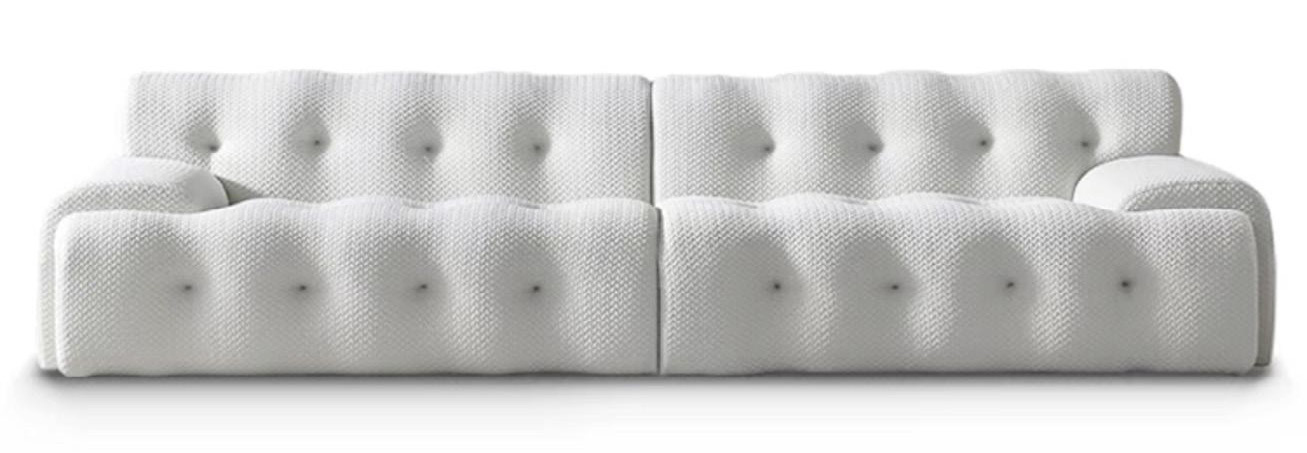 Full Grid Tufted Light Fabric Sofa for Wabi-sabi Home Space MJ-S50