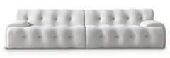 Full Grid Tufted Light Fabric Sofa for Wabi-sabi Home Space MJ-S50
