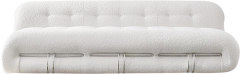 Grid Tufted White Fabric Sofa for Villa Living Room MJ-S42