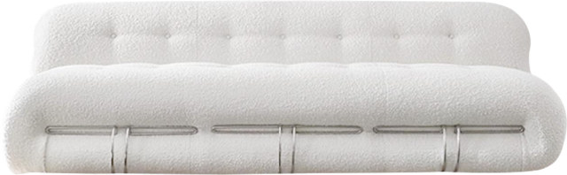 Grid Tufted White Fabric Sofa for Villa Living Room MJ-S42