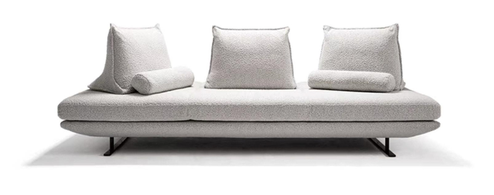 Low-profile Neutral Grey Fabric Sofa for Residential Living Room MJ-S26