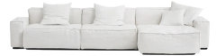 White Modular Sectional Fabric Sofa for High-end Apartment MJ-S58