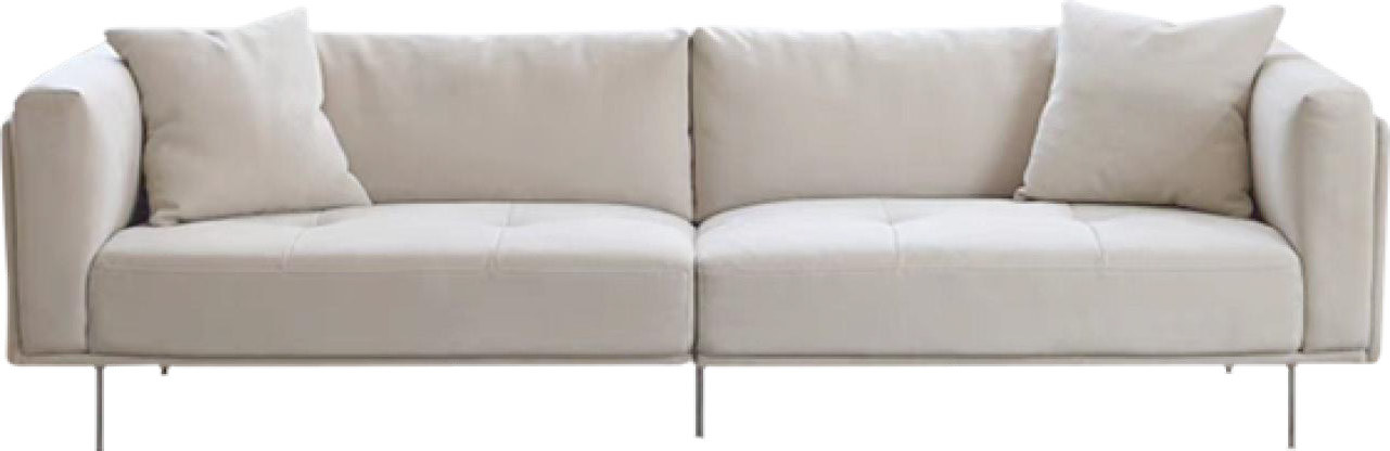 Slim Frame Light Fabric Straight Sofa for Custom Interior Project MJ-S30