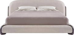 Wrapped Curved Upholstered Bed for Villa Master Bedroom MJ-C04