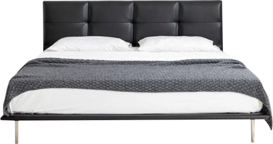 Segmented Cushion Leather Bed for Wabi-sabi Bedroom Space MJ-C08
