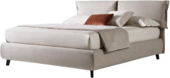 Spacious Neutral Fabric Platform Bed for Apartment Bedroom MJ-C49