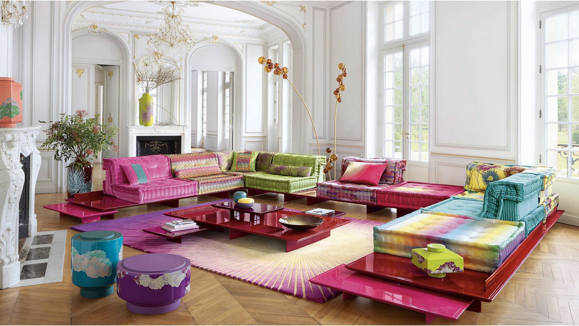 Modular Mah Jong Combination Sofa Table Set for Hotel Lobby Mah Jong