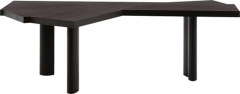 Minimalist Dark Solid Wood Dining Table for Villa Dining Room MJ-ST02