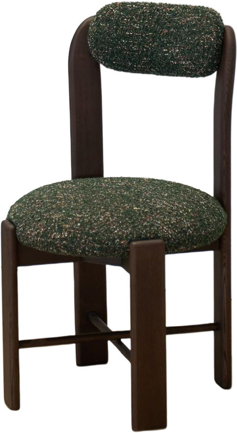 Dark Green Upholstered Compact Dining Chair for Interior Project MJ-CY02