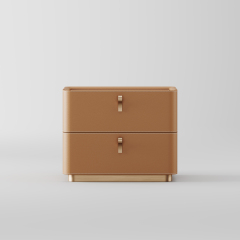 Solid Wood 2-Drawer Bedside Nightstand for Bedroom Storage BT-6003