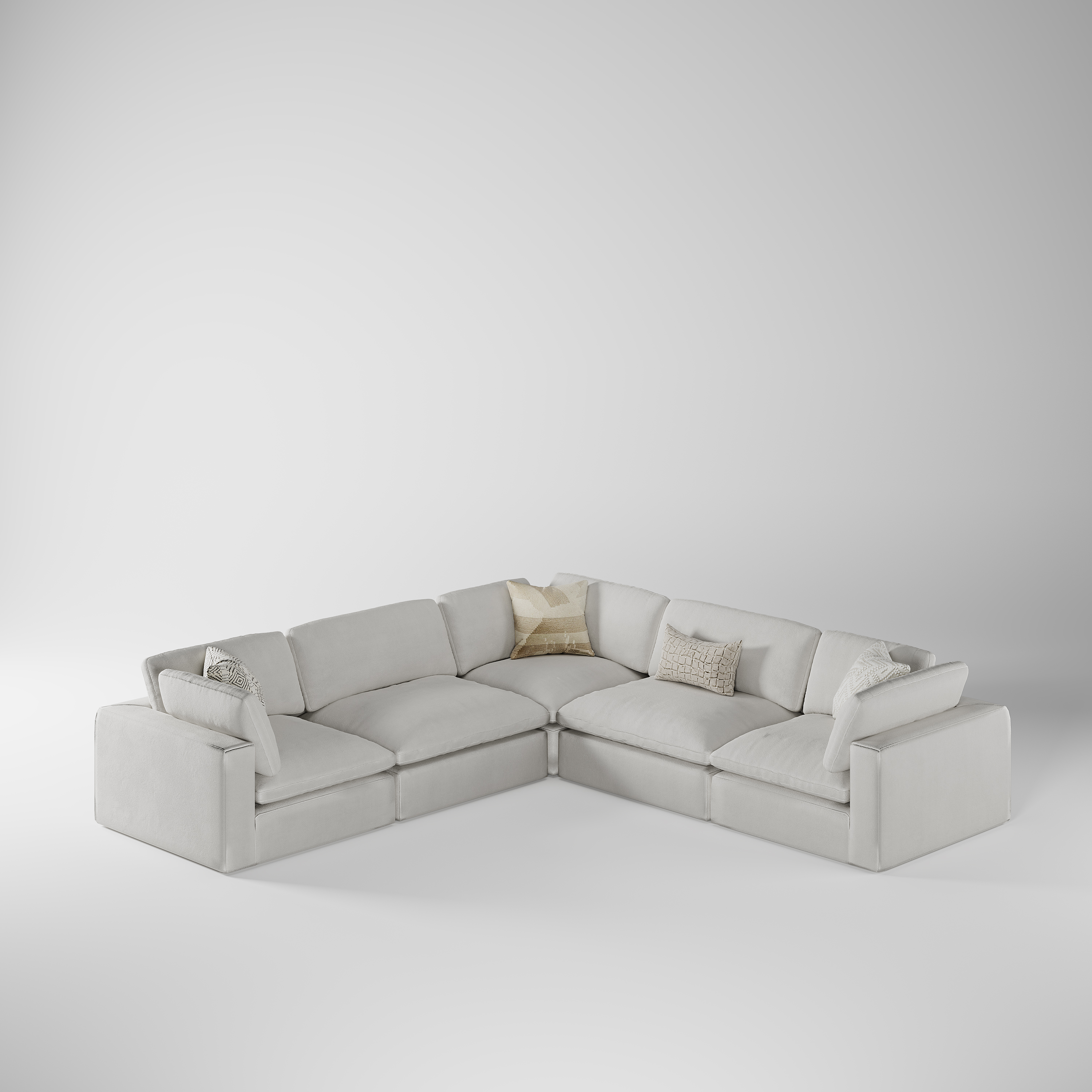 Custom L-shaped Corner Sofa for Large Residence SF-1002