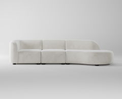 Soft Arc Fabric Sofa for Family Living Space SF-1005
