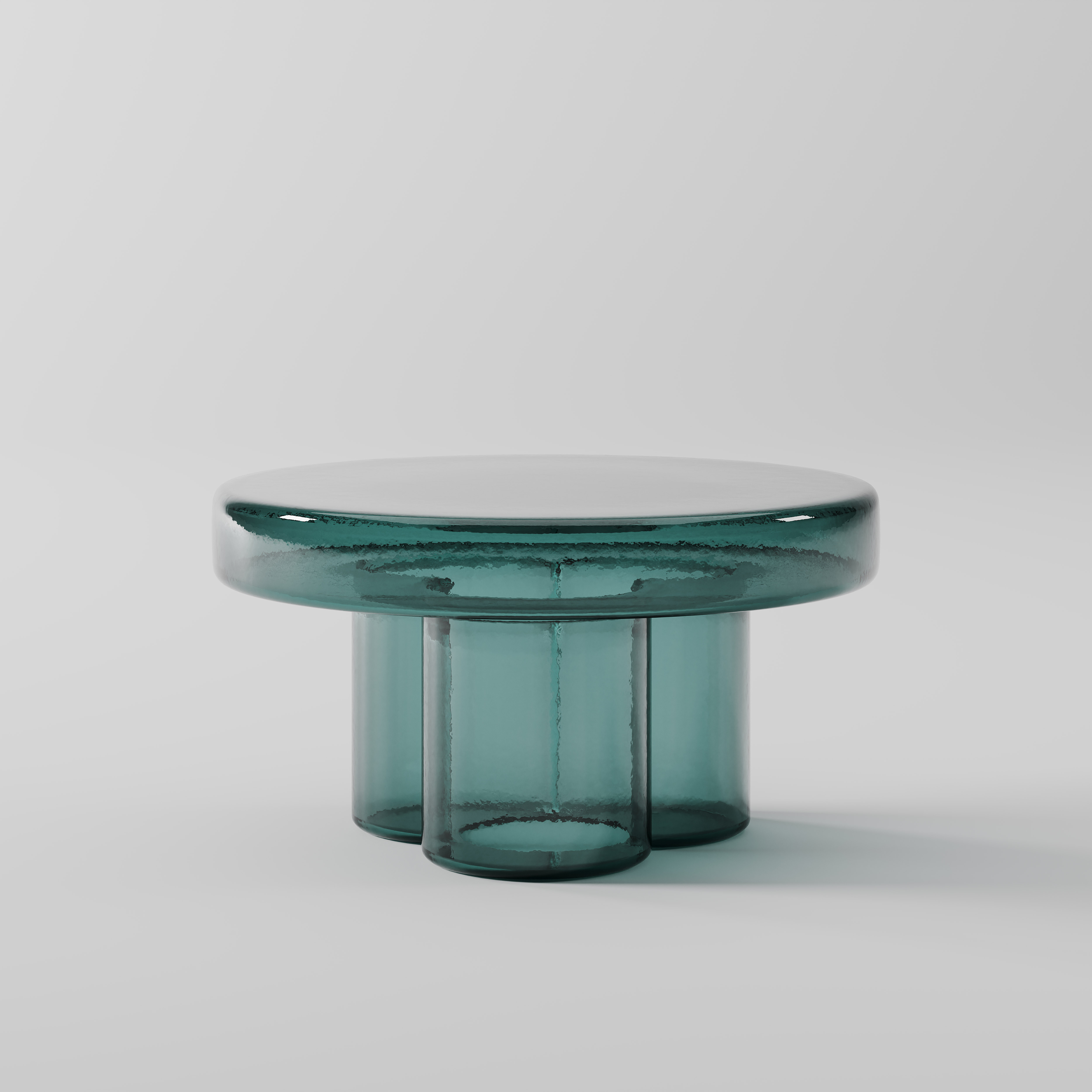 Tinted Glass Round End Table for High-end Interior Space 1725