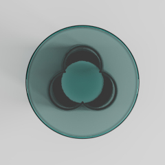 Tinted Glass Round End Table for High-end Interior Space 1725