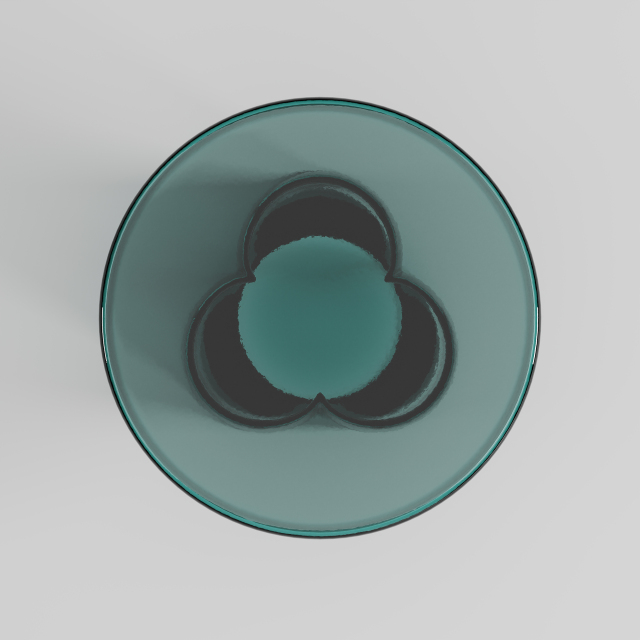 Tinted Glass Round End Table for High-end Interior Space 1725