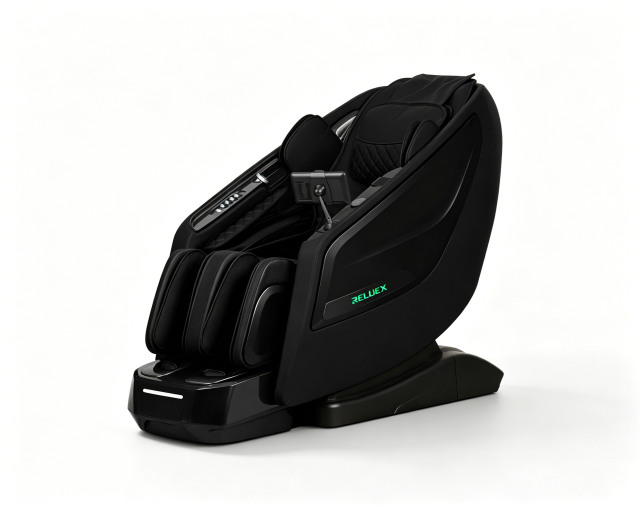 Zero Gravity Full Body Massage Chair, 3D SL‑Track Electric Massage Recliner with Heat Therapy Foot Reflexology for Home A100