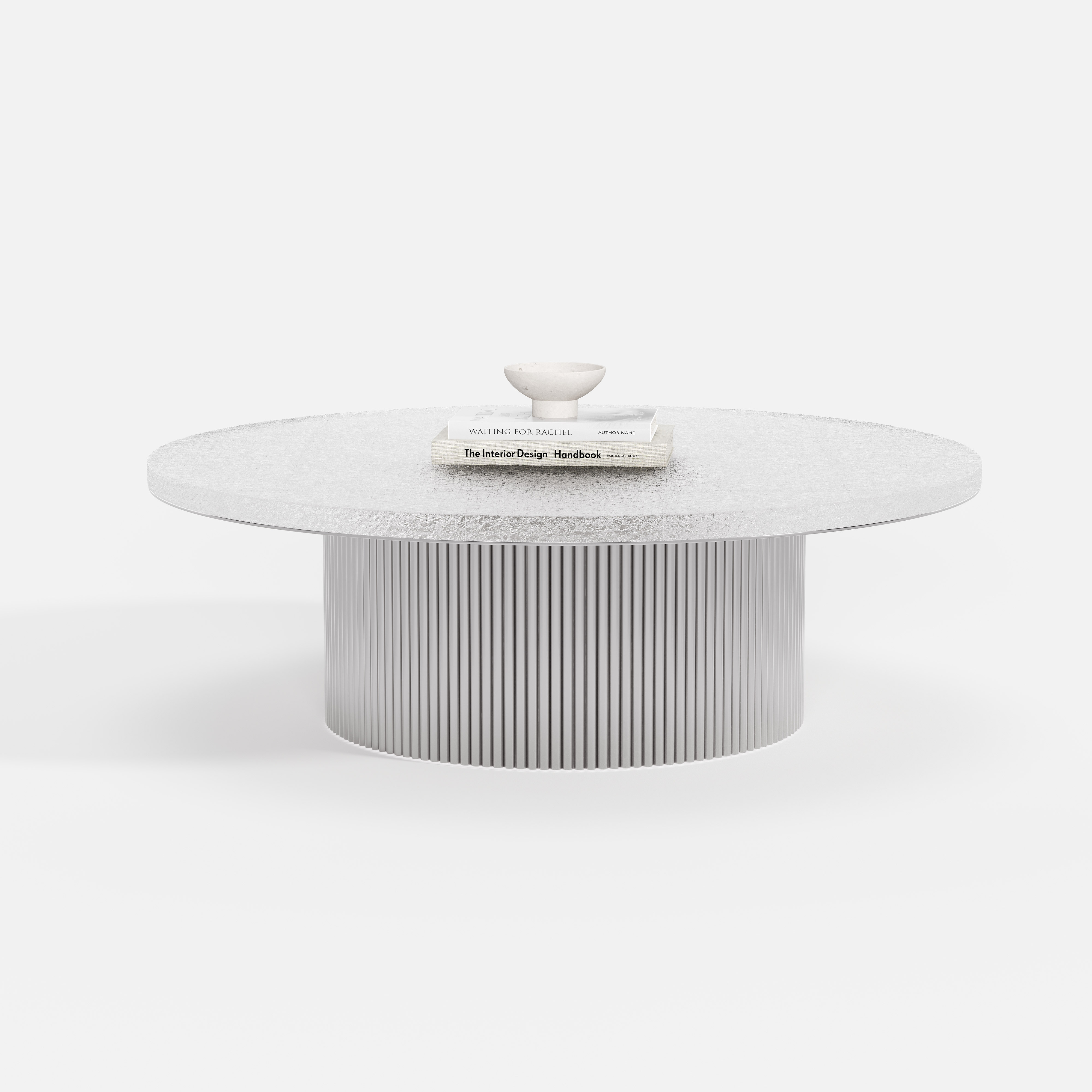 Nesting Round White Coffee Table Set, Multi-size Combination Center Table for Apartment Interior A006