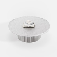 Nesting Round White Coffee Table Set, Multi-size Combination Center Table for Apartment Interior A006