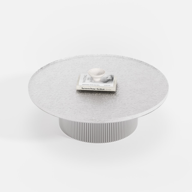Nesting Round White Coffee Table Set, Multi-size Combination Center Table for Apartment Interior A006