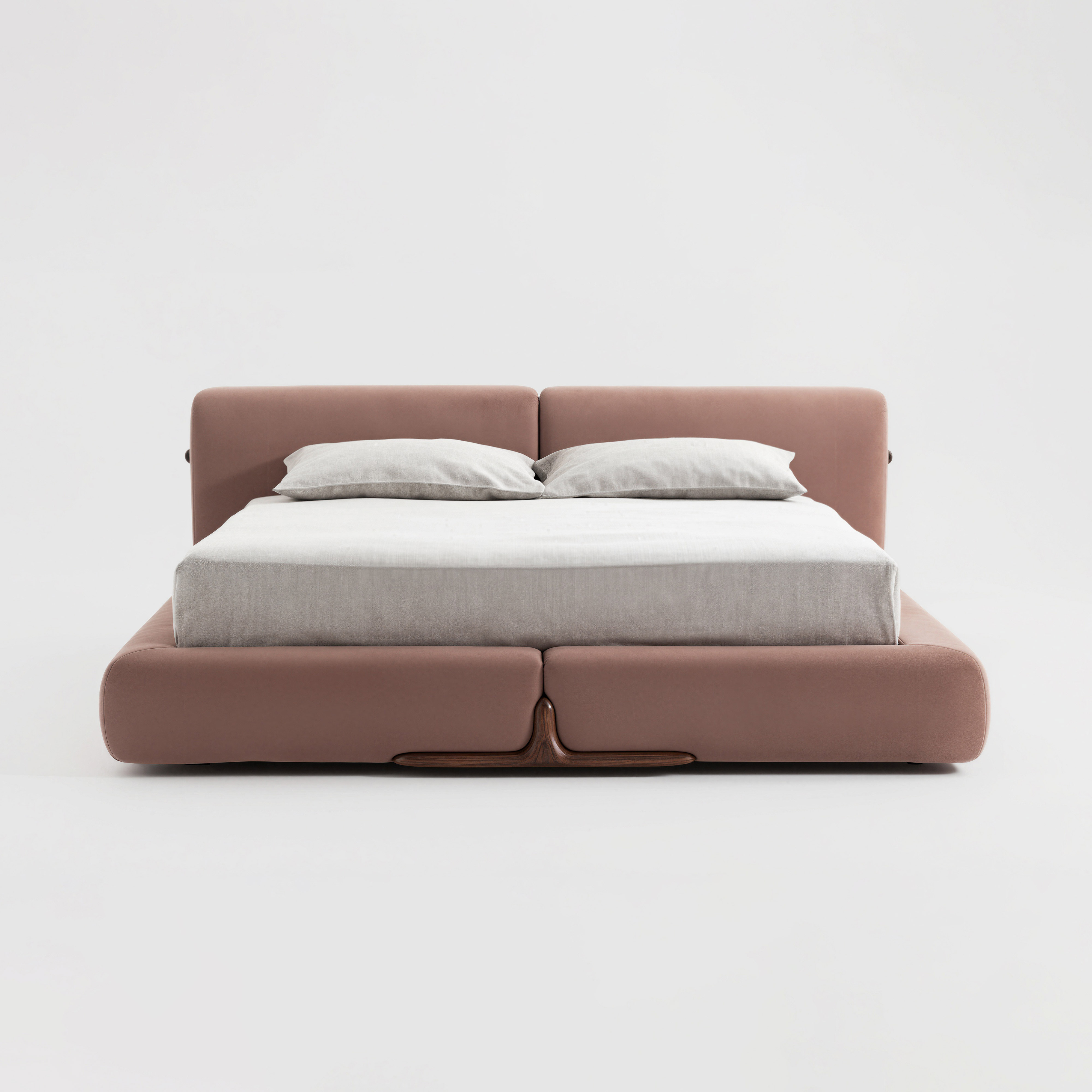 Dual Cushion Low-profile Fabric Bed for Luxury Residence MJ-C05