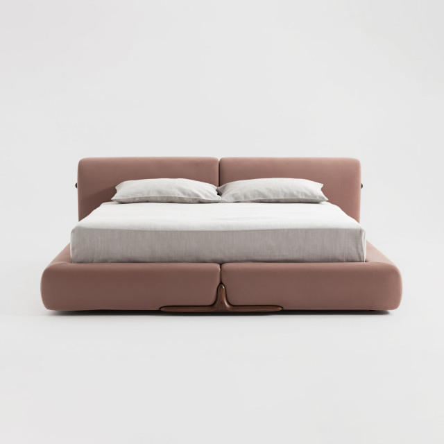 Dual Cushion Low-profile Fabric Bed for Luxury Residence MJ-C05