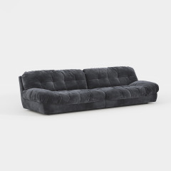 Modern Dark Fabric Modular Sofa, Minimalist Upholstered Couch For Living Room  621#