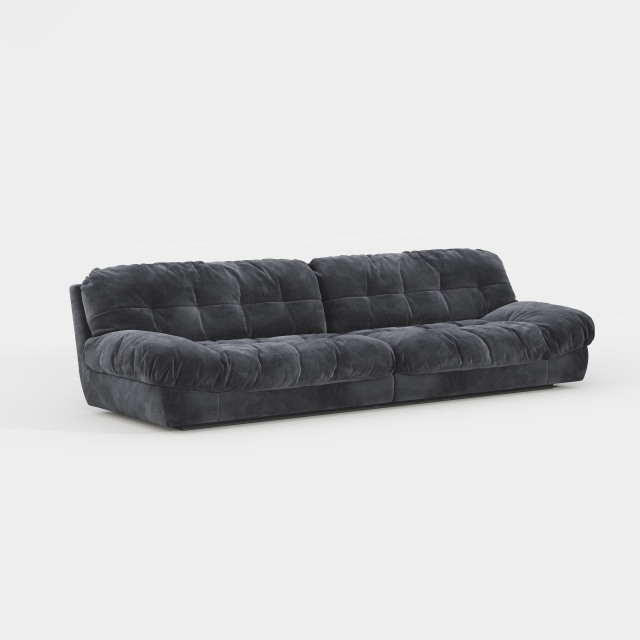Modern Dark Fabric Modular Sofa, Minimalist Upholstered Couch For Living Room  621#