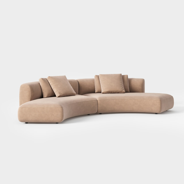 Beige Irregular Multi-segment Modular Sofa for Custom Interior Project QY-S1921