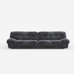 Modern Dark Fabric Modular Sofa, Minimalist Upholstered Couch For Living Room  621#