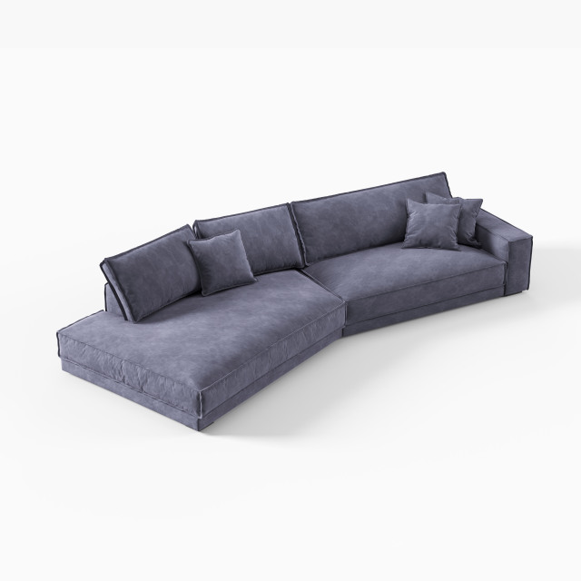 Modern L‑Shaped Modular Fabric Sofa, Corner Sectional Couch For Living Room  032#
