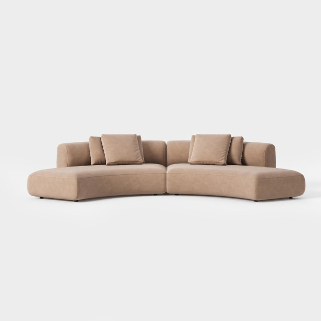 Beige Irregular Multi-segment Modular Sofa for Custom Interior Project QY-S1921