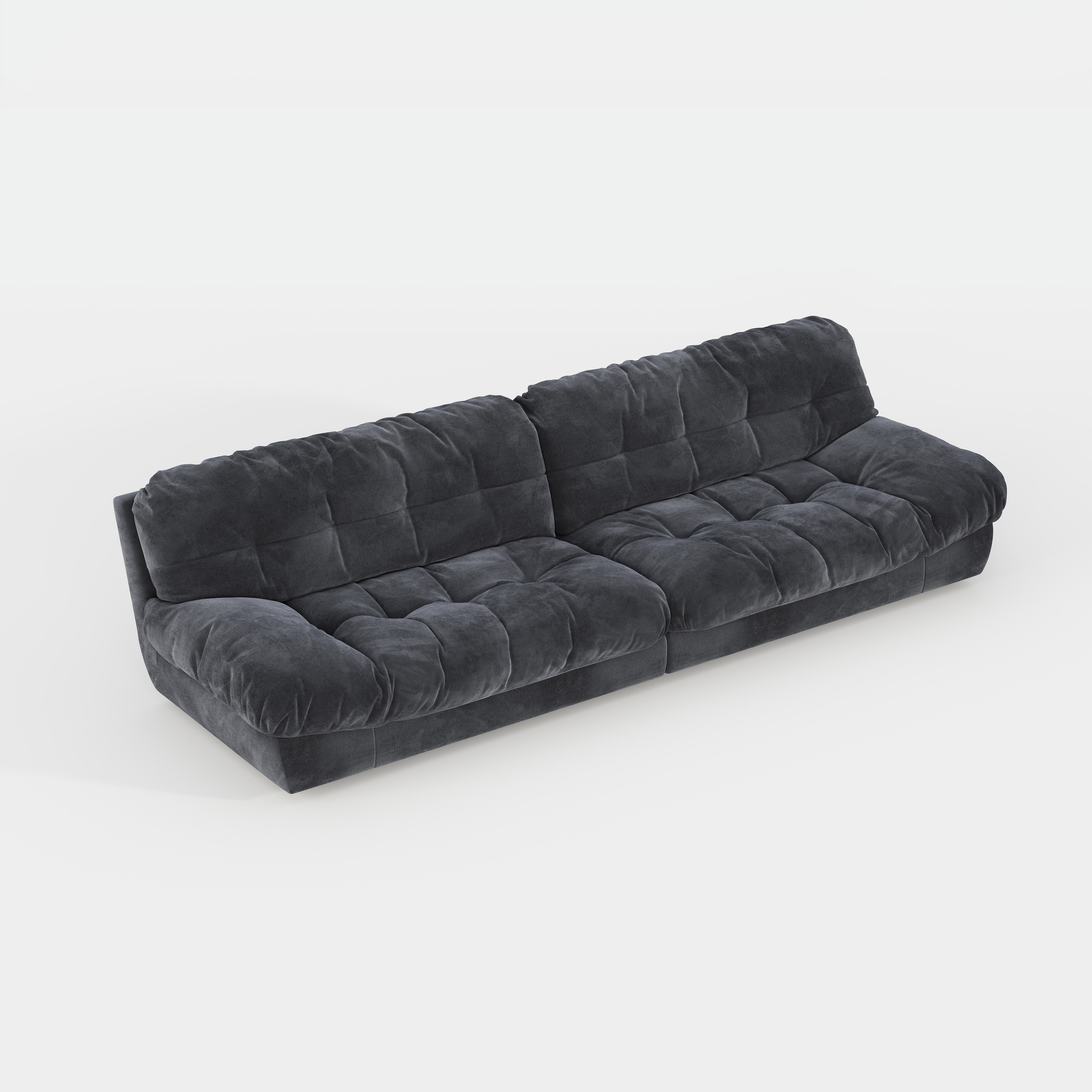 Modern Dark Fabric Modular Sofa, Minimalist Upholstered Couch For Living Room  621#