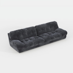 Modern Dark Fabric Modular Sofa, Minimalist Upholstered Couch For Living Room  621#