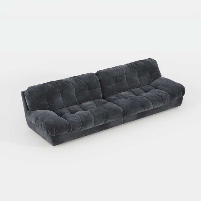 Modern Dark Fabric Modular Sofa, Minimalist Upholstered Couch For Living Room  621#