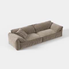 Minimalist Low‑back Upholstered Sectional Sofa, Modern Home Living Room Furniture Couch  620#