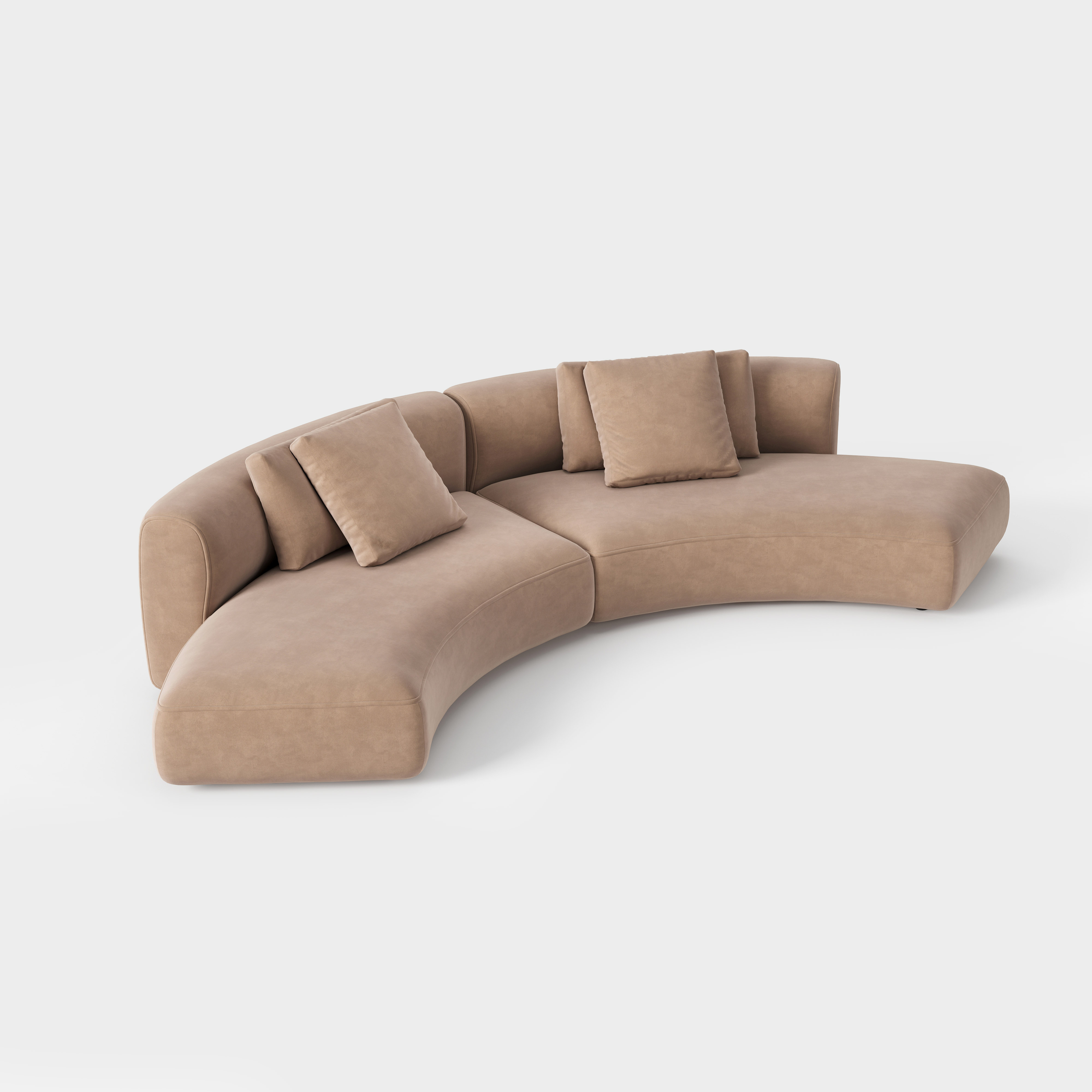 Beige Irregular Multi-segment Modular Sofa for Custom Interior Project QY-S1921