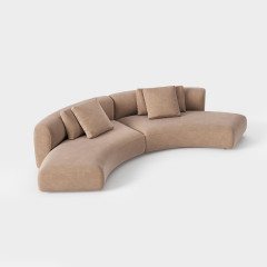 Beige Irregular Multi-segment Modular Sofa for Custom Interior Project QY-S1921