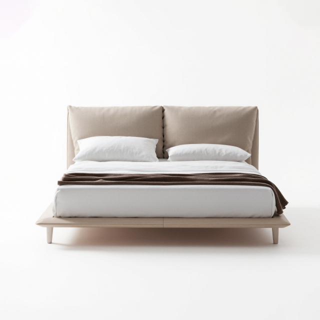 Minimalist Split Headboard Fabric Bed for Apartment Bedroom MJ-C30