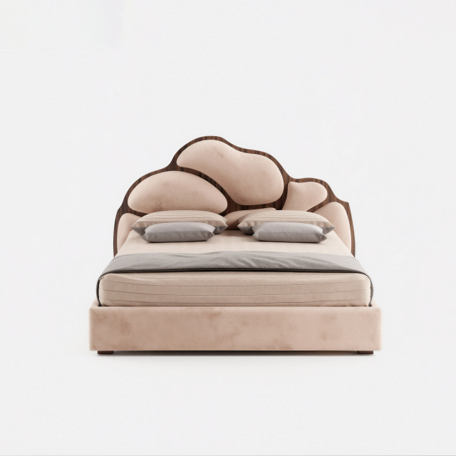 Irregular Cloud-shaped Soft Fabric Bed for Designer Space MJ-C39
