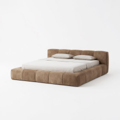 Low-profile Box-style Upholstered Bed for Modern Interior MJ-C40