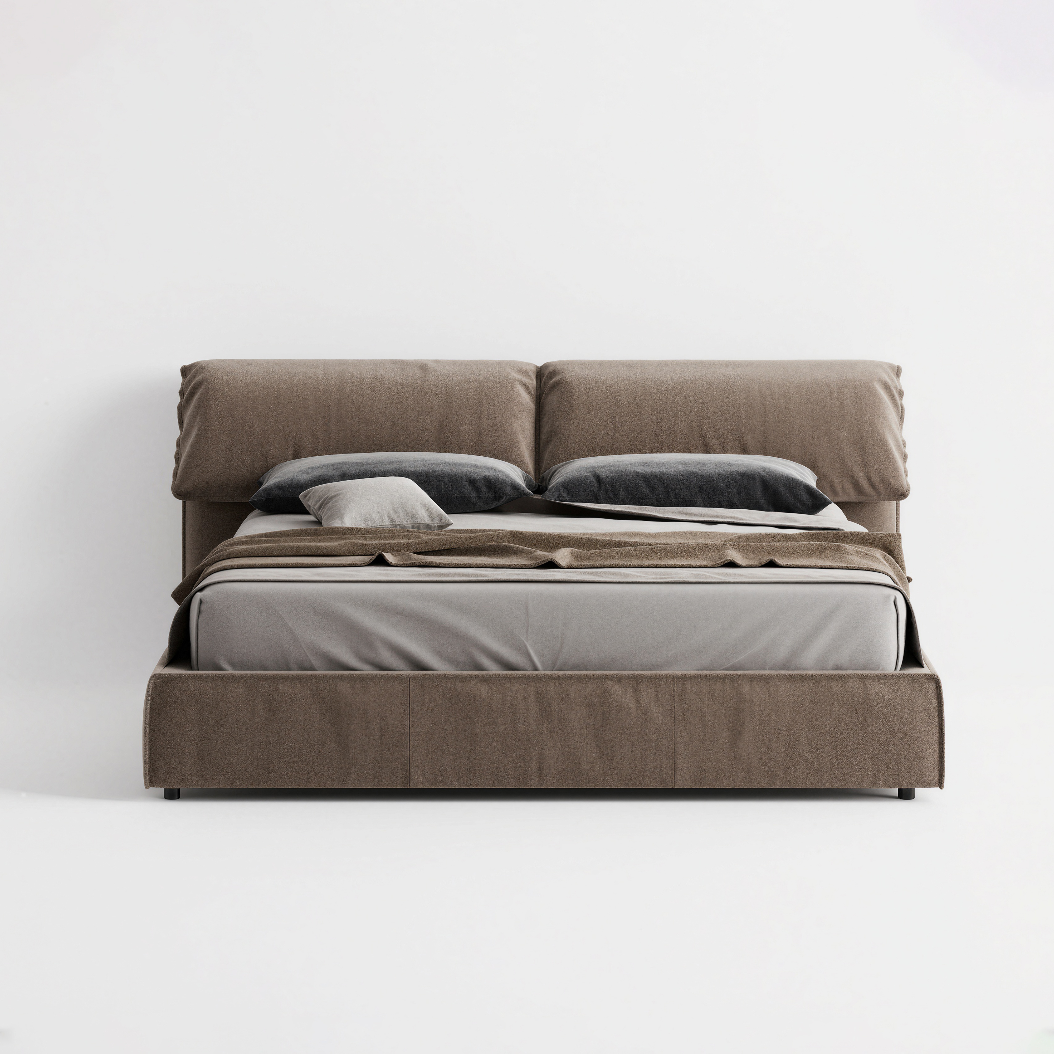 Loose Cushion Soft Upholstered Bed for Light Luxury Interior MJ-C45